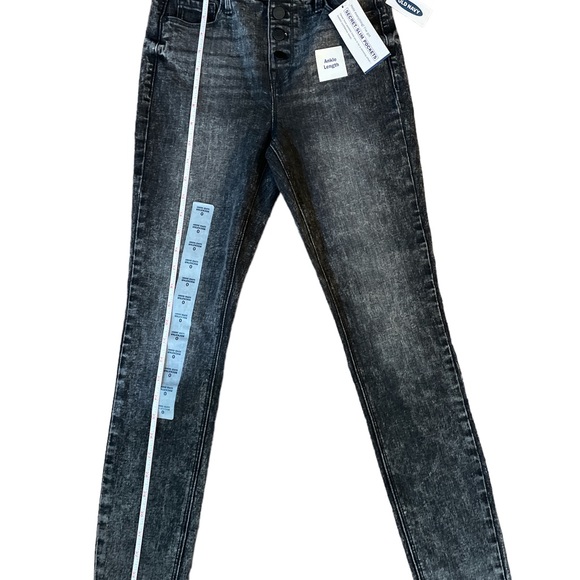 Old Navy Rockstar Super Skinny High Rise womens grey black jeans NWT 0 - Picture 4 of 6